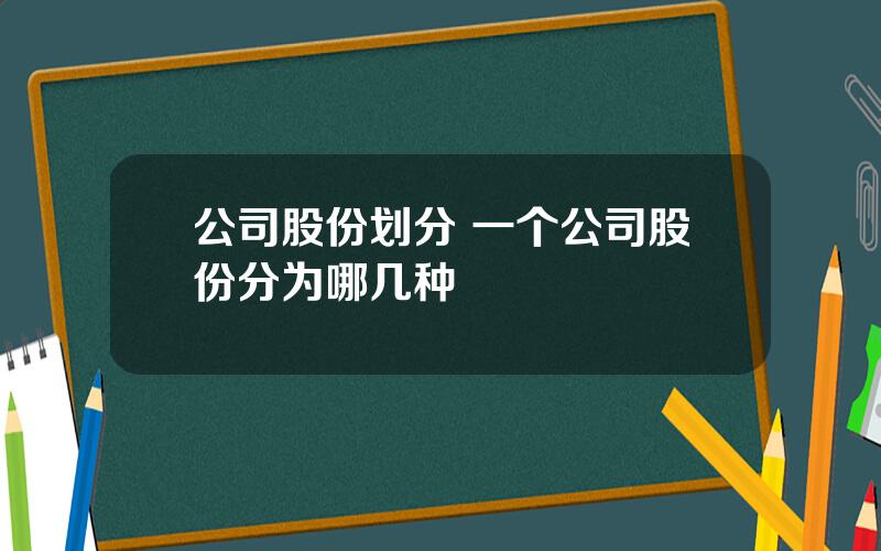 公司股份划分 一个公司股份分为哪几种